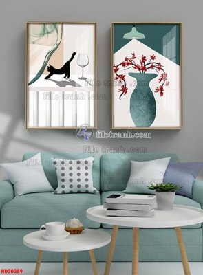 Ảnh mô tả file gốc in mica File tranh bộ hiện đại HD20389