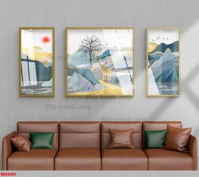 File gốc File tranh bộ hiện đại HD20407 (chuẩn CMYK) cho nhà in