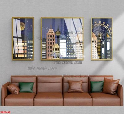 Tải file gốc in lụa File tranh bộ hiện đại HD20430 siêu nét