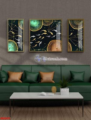 File gốc File tranh bộ hiện đại HD20459 (in lụa) trang trí tường