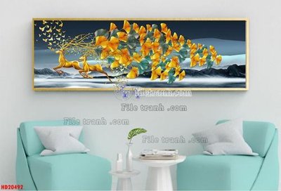 File gốc File tranh bộ hiện đại HD20492 (in lụa) trang trí tường