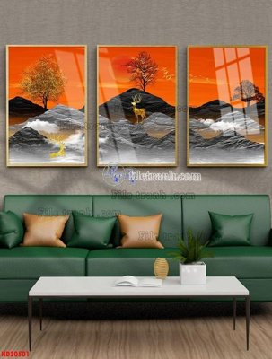 File gốc File tranh bộ hiện đại HD20501 (in 3D) cho trang trí