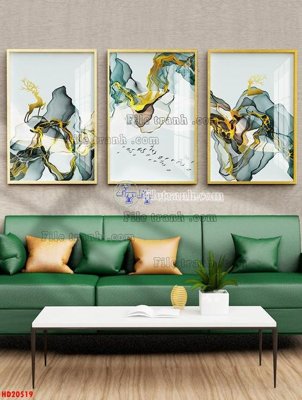 File gốc File tranh bộ hiện đại HD20519 (in lụa) chi tiết cao