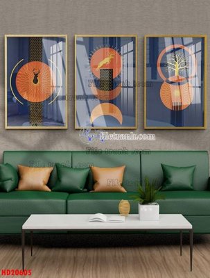 File in ấn File tranh bộ hiện đại HD20605 (bản gốc) cao cấp