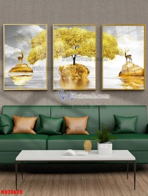 Tải file File tranh bộ hiện đại HD20628 (ảnh gốc) in tráng gương