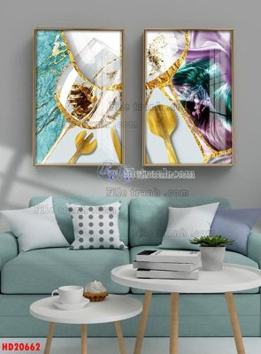 File PSD File tranh bộ hiện đại HD20662 (nguyên gốc) chất lượng cao