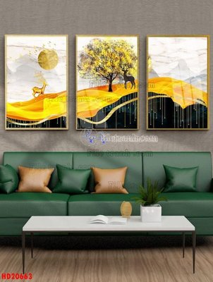 Tải file gốc File tranh bộ hiện đại HD20663 (bản PSD) còn layer