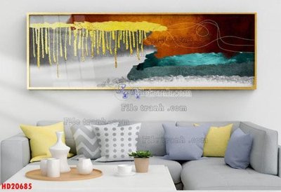 File in lụa File tranh bộ hiện đại HD20685 (tân cổ điển) File tranh bộ hiện đại HD20685