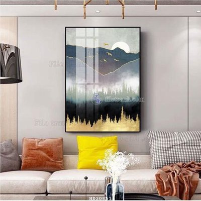 File gốc File tranh hiện đại pha lê gương HD20851 (dành cho trang trí nội thất)