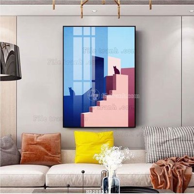 File gốc File tranh hiện đại pha lê gương HD20854 (ảnh chi tiết) để in lụa