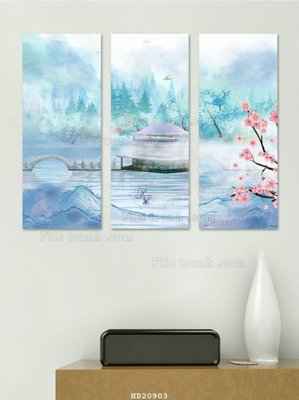 Ảnh gốc File tranh hiện đại pha lê gương HD20903 (độ nét cao) in tráng gương