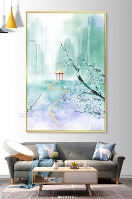 File gốc File tranh hiện đại pha lê gương HD20916 (in ấn) không giới hạn