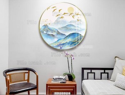 File gốc File tranh hiện đại pha lê gương HD20924 (bản quyền) cho in ấn