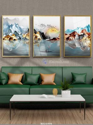 File gốc File tranh hiện đại pha lê gương HD20998 (in 3D) nghệ thuật