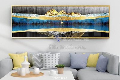 File ảnh File tranh hiện đại pha lê gương HD21018 (gốc) in biển hiệu
