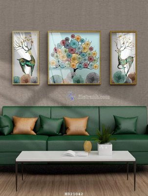 File tranh File tranh hiện đại pha lê gương HD21042 (bản gốc) in lụa dán tường