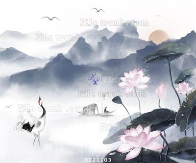 Hình ảnh file gốc in trần nhà File tranh hiện đại pha lê gương HD21103