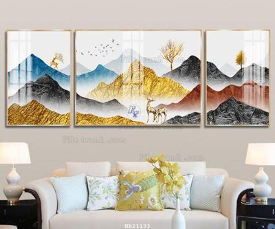 File tranh File tranh hiện đại pha lê gương HD21133 (bản gốc) in lụa 5D