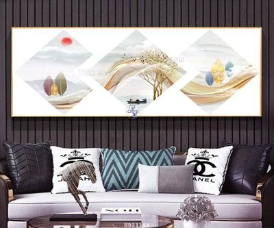 File in ấn File tranh hiện đại pha lê gương HD21154 chuyên nghiệp