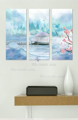 File tranh File tranh hiện đại pha lê gương HD21414 (bản gốc) trang trí văn phòng