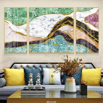 File in trần File tranh hiện đại pha lê gương HD21440 (file gốc) hoa văn 3D