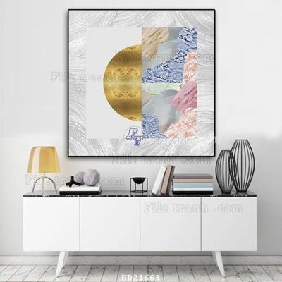 Hình ảnh file gốc File tranh hiện đại pha lê gương HD21661 cho in UV