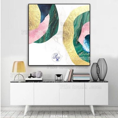 File gốc File tranh hiện đại pha lê gương HD21664 (in tráng gương) hiện đại