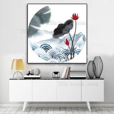 File gốc File tranh hiện đại pha lê gương HD21677 (trang trí) phòng làm việc