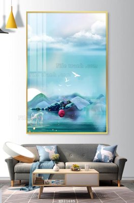 File tranh in tráng gương File tranh hiện đại pha lê gương HD21685 (siêu nét)