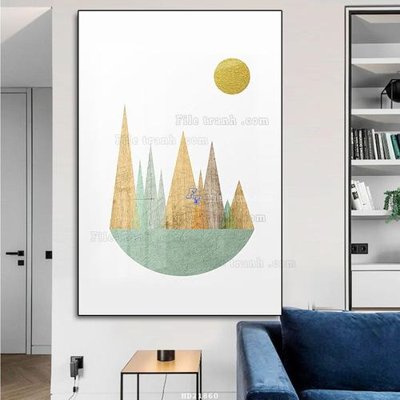 File in trần File tranh hiện đại pha lê gương HD21860 (bản gốc 3D) sống động