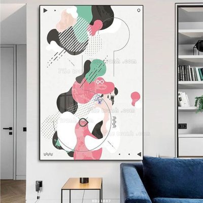 File tranh File tranh hiện đại pha lê gương HD21887 (bản gốc) in lụa dán tường