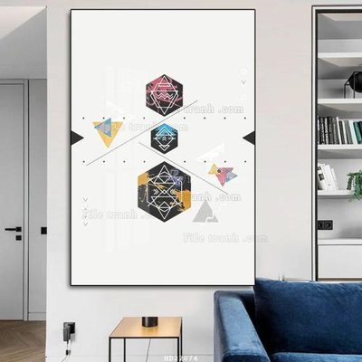 File in ấn File tranh hiện đại pha lê gương HD22074 (bản gốc) cao cấp