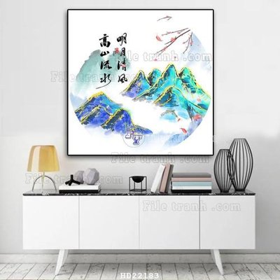 File tranh File tranh hiện đại pha lê gương HD22183 (bản gốc) treo tường