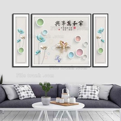 File ảnh gốc File tranh hiện đại pha lê gương HD22205 (chuyên in mica)