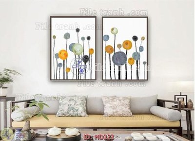 File ảnh File tranh hiện đại HD223 (gốc) cho trang trí nhà hàng