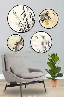 File gốc File tranh hiện đại pha lê gương HD22360 (in mica) làm bảng hiệu