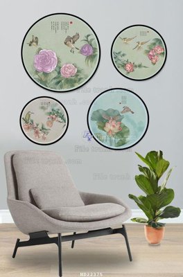 File tranh gốc File tranh hiện đại pha lê gương HD22375 (bản đẹp) độc quyền