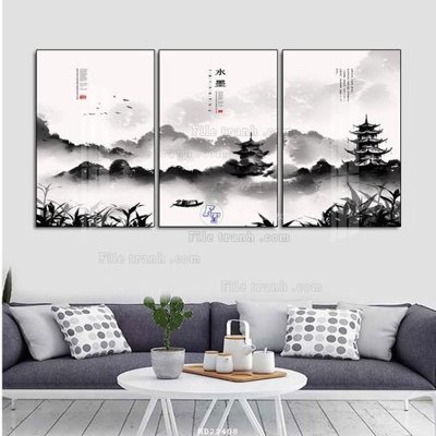 File gốc in mica File tranh hiện đại pha lê gương HD22408 chất lượng