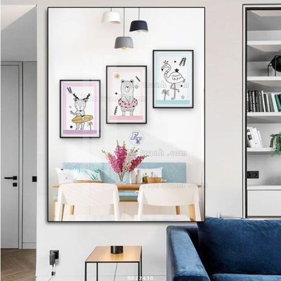 File in ấn File tranh hiện đại pha lê gương HD22438 (bản gốc) cao cấp