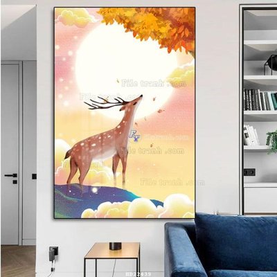 File in trần File tranh hiện đại pha lê gương HD22439 (file gốc) chủ đề vũ trụ