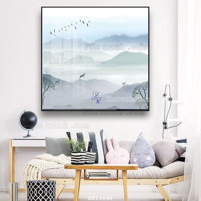 Tải file File tranh hiện đại pha lê gương HD22646 (gốc) làm file thiết kế