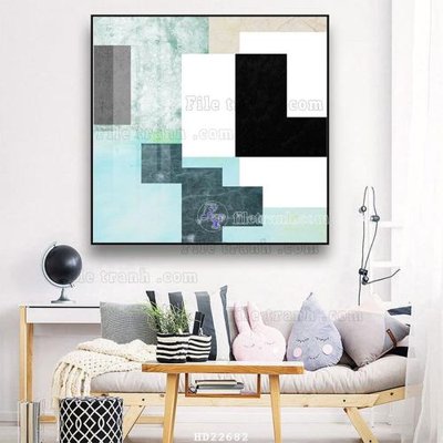 File gốc in ấn File tranh hiện đại pha lê gương HD22682 độ phân giải cao