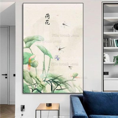 File in trần File tranh hiện đại pha lê gương HD22848 (bản gốc) hoa văn
