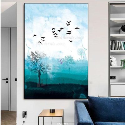 File in trần File tranh hiện đại pha lê gương HD22997 (bản gốc) hoa văn