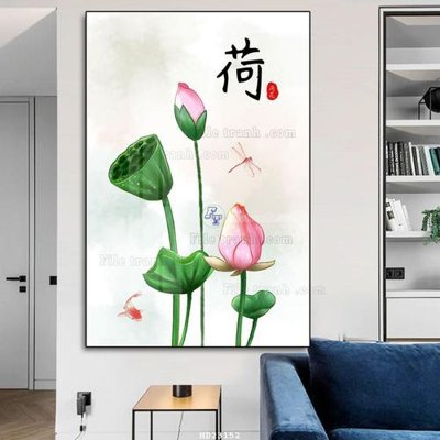 File in trần File tranh hiện đại pha lê gương HD23152 (bản gốc) phong cảnh