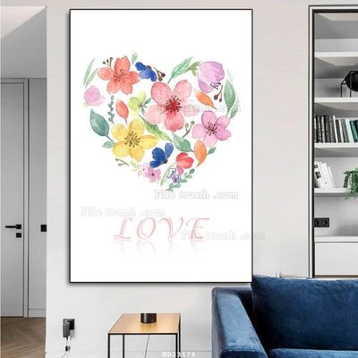 Download file gốc File tranh hiện đại pha lê gương HD23174 (in lụa) hoa lá