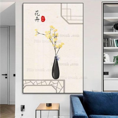 Download file gốc File tranh hiện đại pha lê gương HD23181 (in lụa) cao cấp