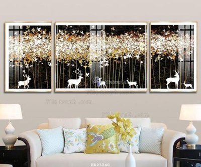 File ảnh File tranh hiện đại pha lê gương HD23240 (gốc) cho trang trí nhà hàng