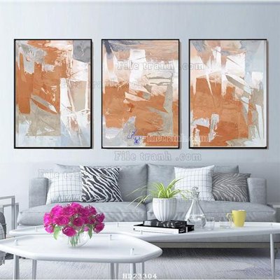 File tranh in trần 3D File bộ tranh treo hiện đại HD23304 (ảnh gốc)