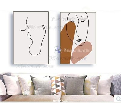 File in mica File bộ tranh treo hiện đại HD23348 (bản gốc) siêu trong